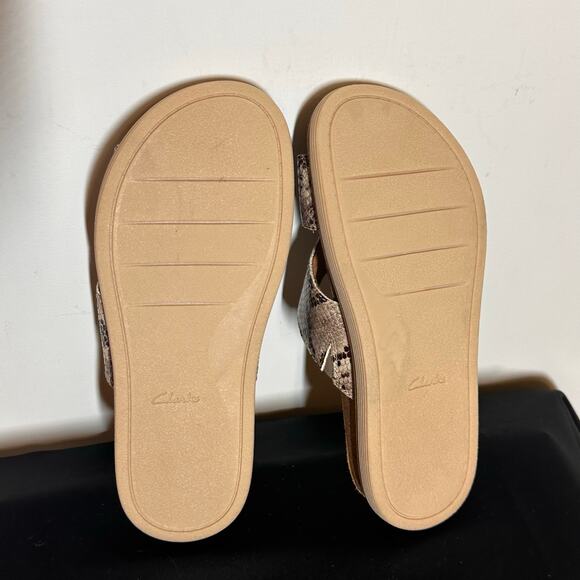 Clarks Arwell Walk Leather Sandal Sz 8W Excellent Shape! - Picture 7 of 7